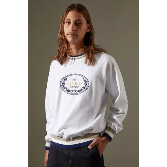 New Urban Outfitters by XLARGE Crew Neck Sweatshirt $99 MEDIUM White - Picture 1 of 6